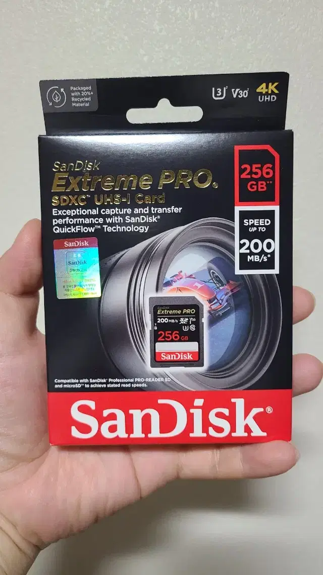 샌디스크 SDXC 익스트림 프로 UHS-I SDXXD 256GB