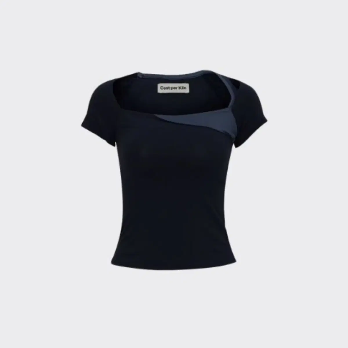 코스트퍼킬로 square neck T navy S