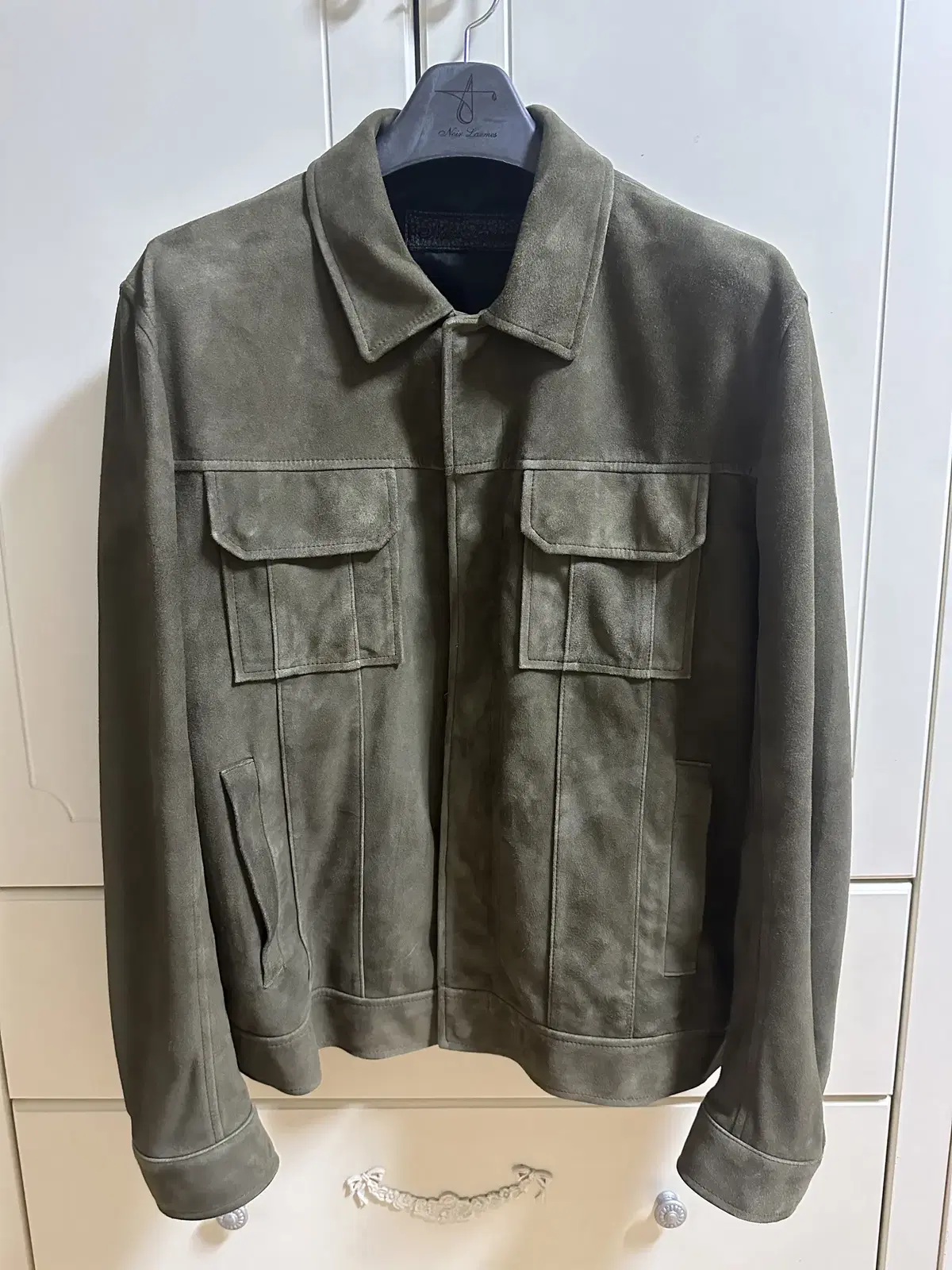 Noir L'Hermès Suede Jacket