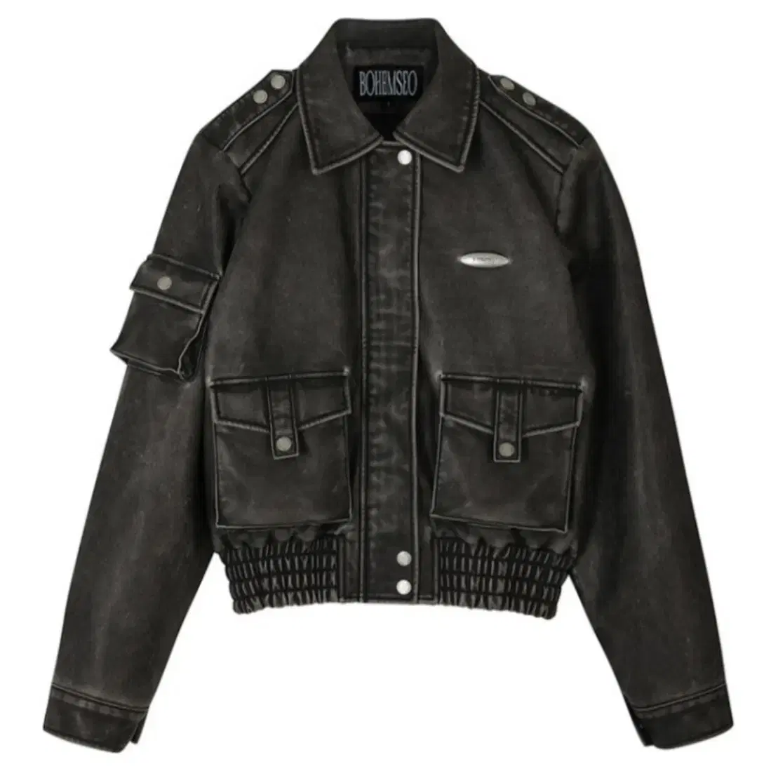 Bohemian Seoul Leather Bomber Jumper 1SIZE