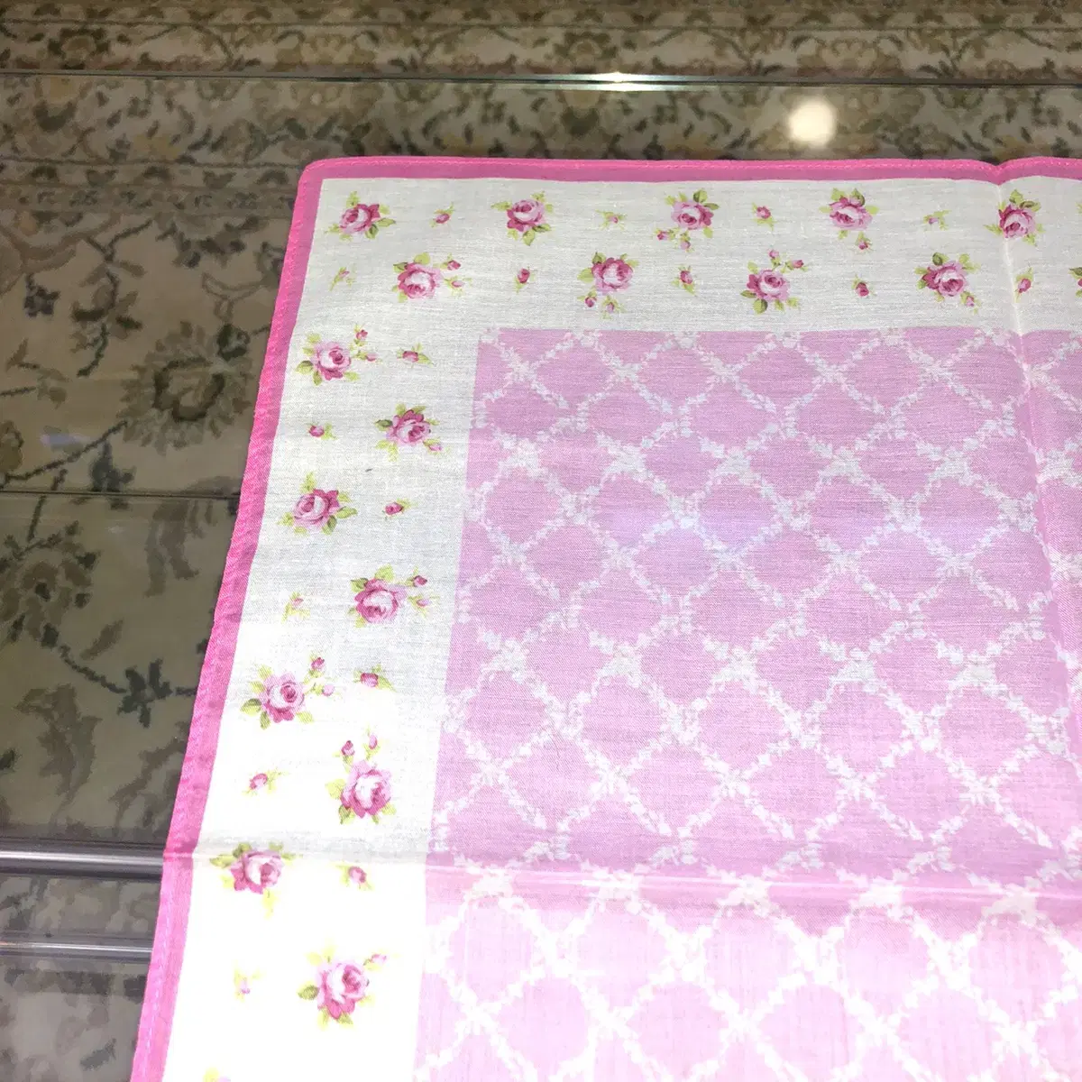 Vintage renoma pink handkerchief