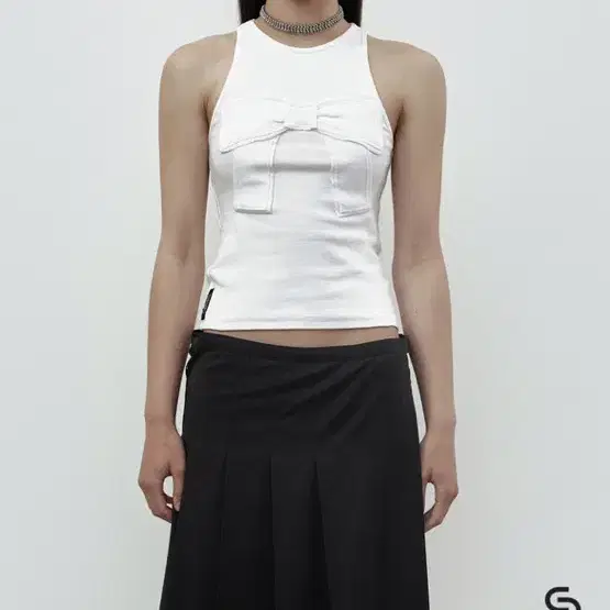 Cerric 세릭 리본나시 RIBBON SLEEVELESS / WHITE