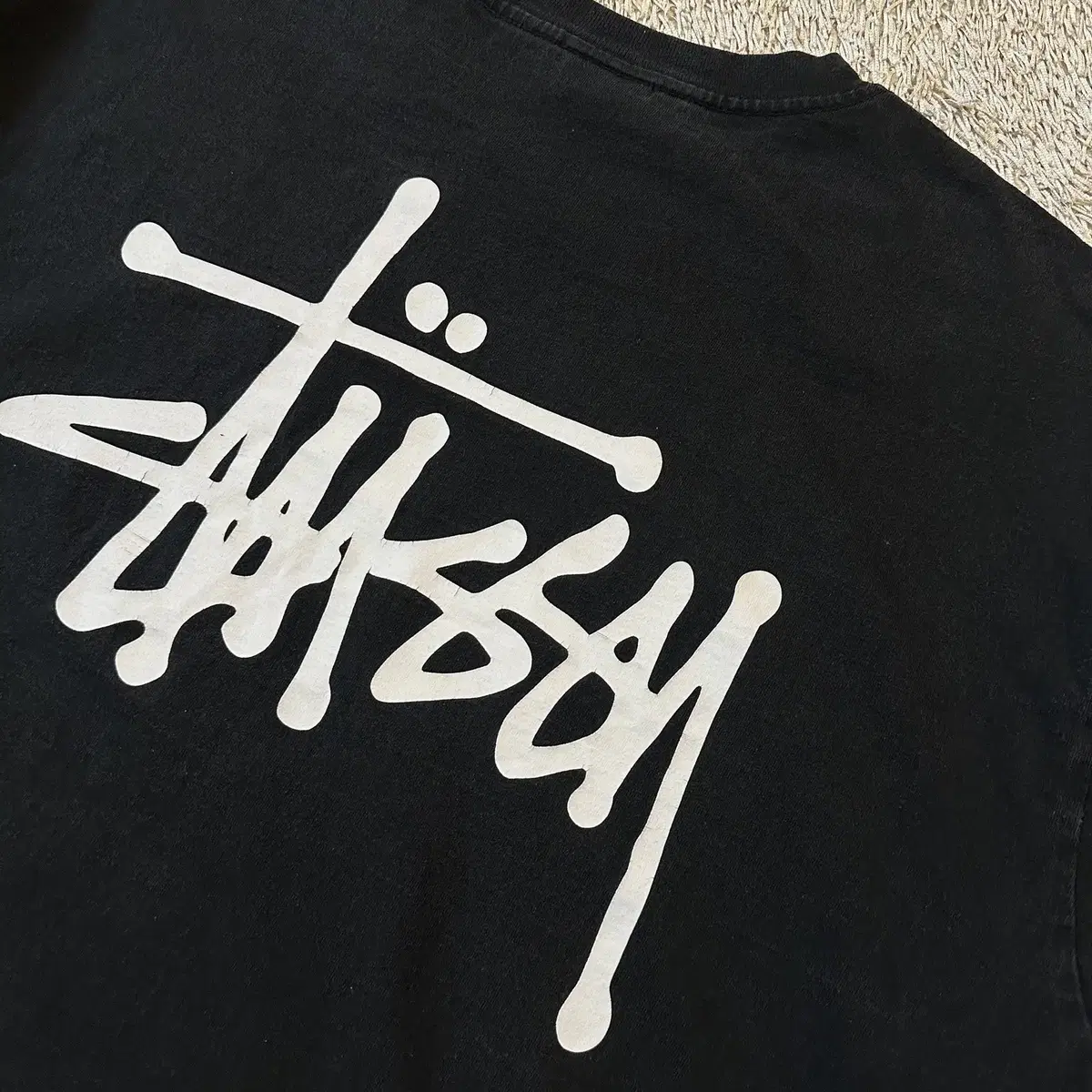 [L] 스투시 STUSSY 베이직 로고 롱슬리브 블랙