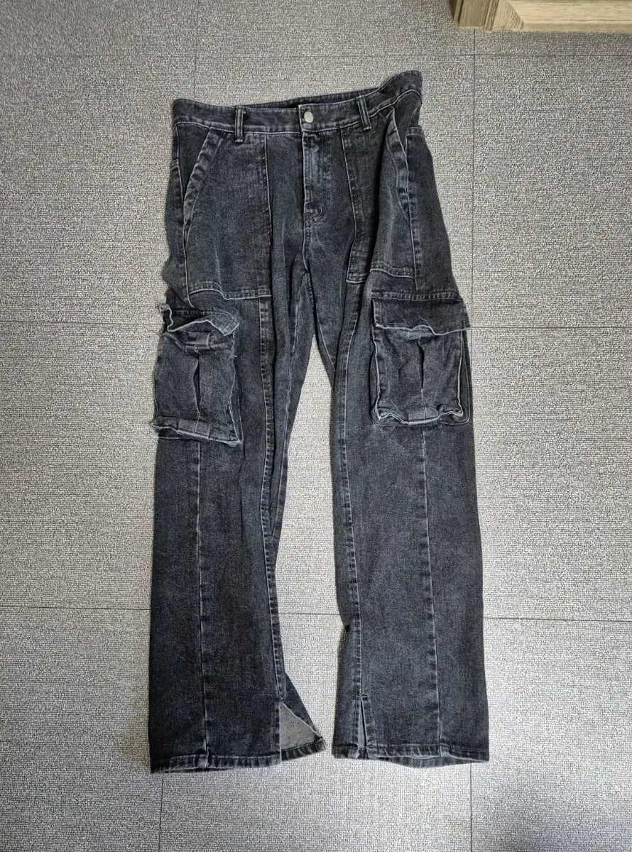 At the Moment Wide Cargo Denim Pants M