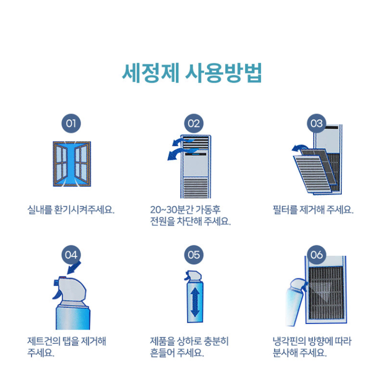 [산도깨비] 에어컨 셀프 세정제 클리너 세트 / AC 곰팡이 냄새 탈취제