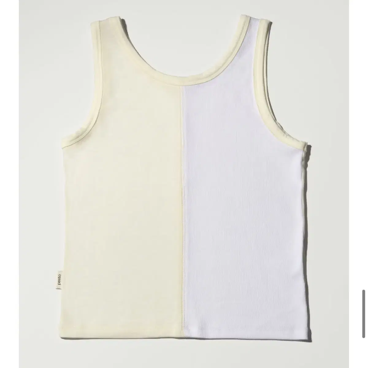 Pesto HALF AND HALF SLEEVELESS TOP DOVE