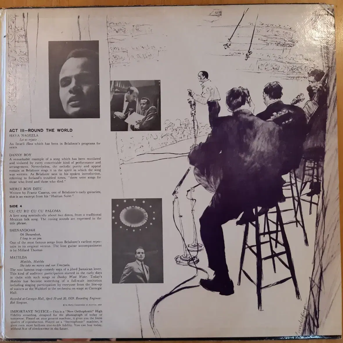 Belafonte at carnegie hall lp