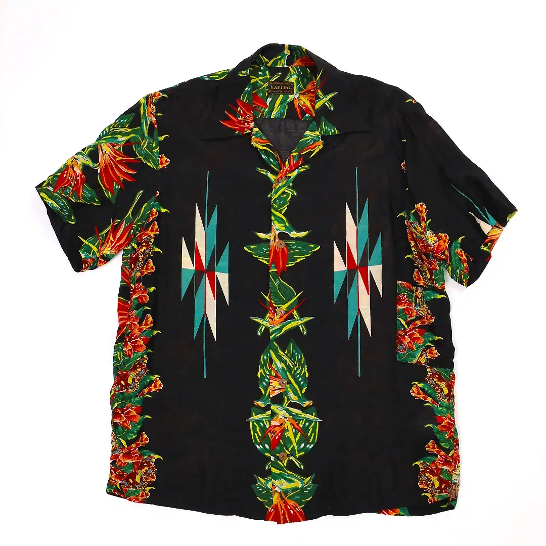 KAPITAL HIBISCUS-ORTEGA ALOHA SHIRT - B