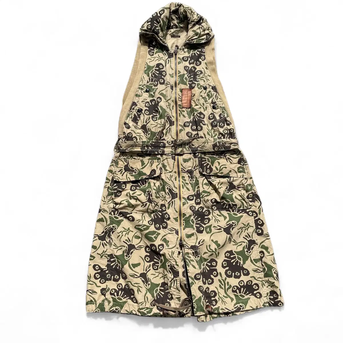 old kapital deer camo sleeveless coat