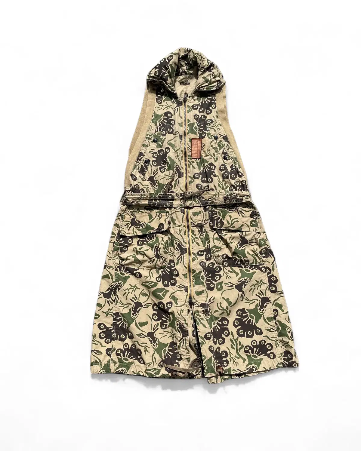 old kapital deer camo sleeveless coat