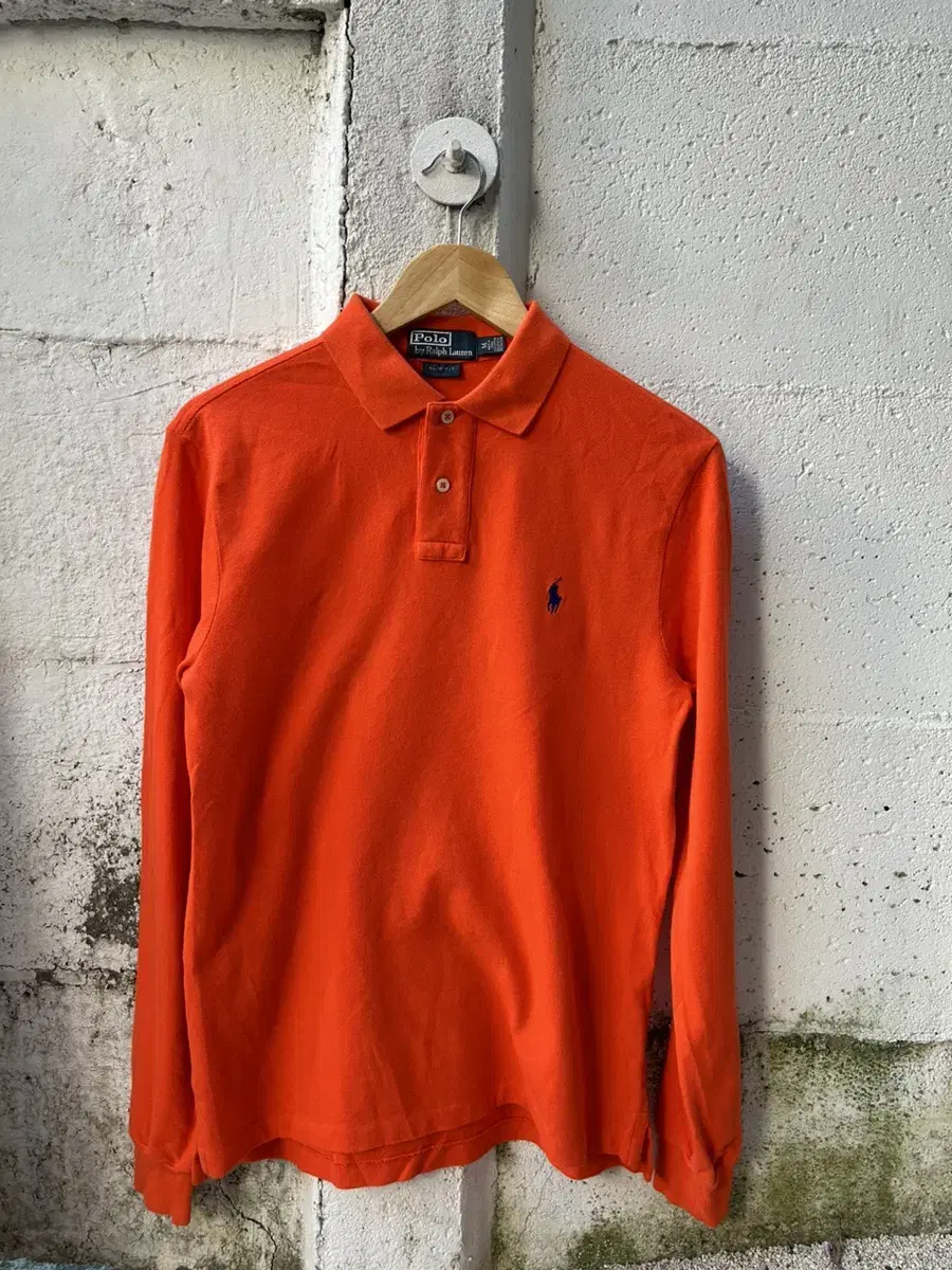 Ralph Lauren Polo Orange Vintage Cotton PK Shirt Long Sleeve 95SIZE