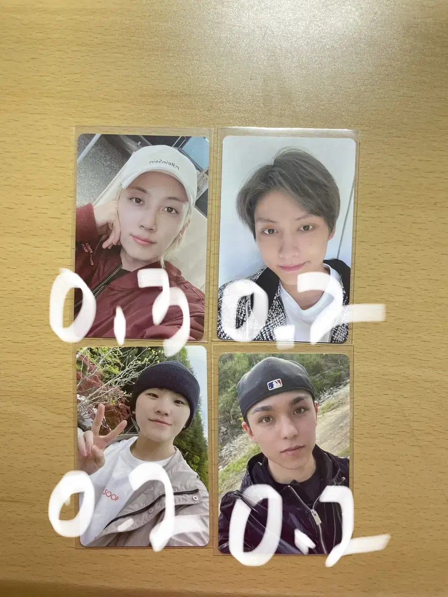 Seventeen in the Woods photocard jeonghan jun woozi vernon