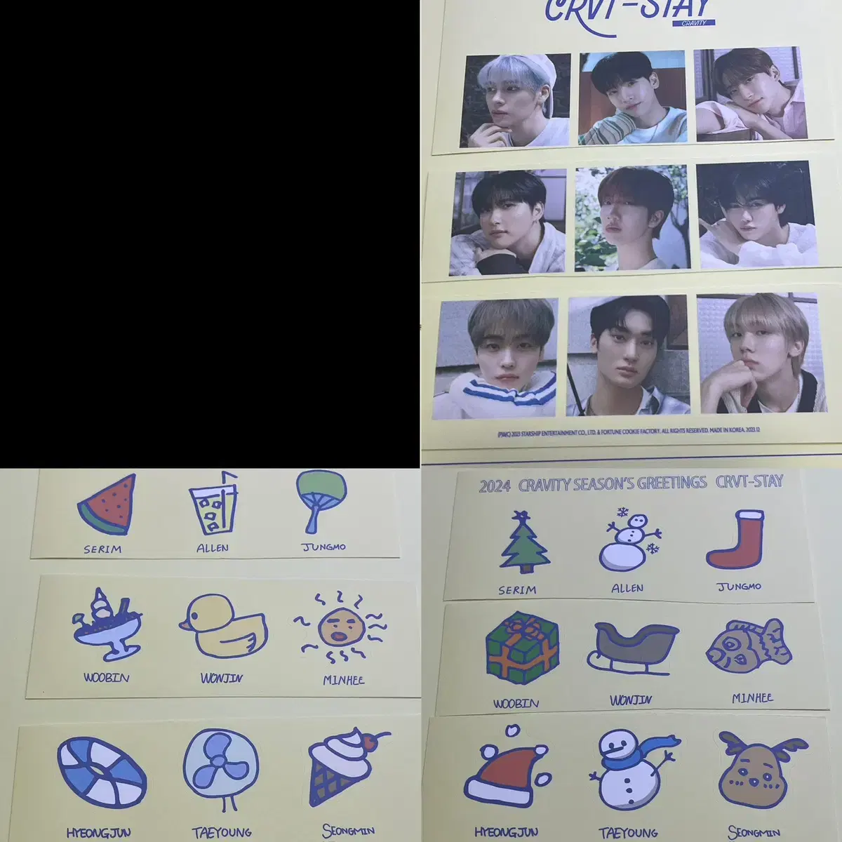 2024 cravity seasons greetings season's greetings sticker Components wts Sells