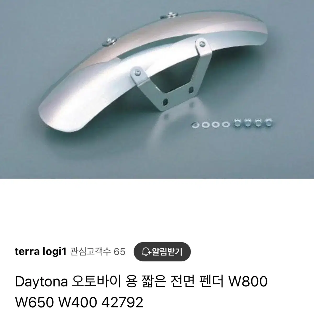 W800 데이토나 숏휀더