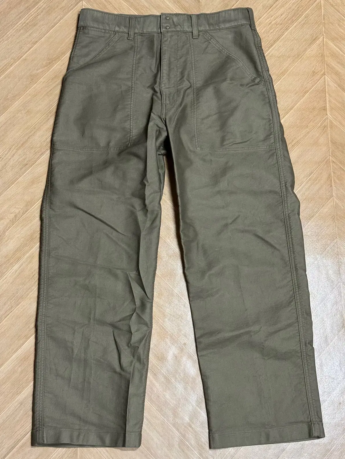 UNIQLO U Wide-Fit Work Pants Khaki 85 Domestic 33-34