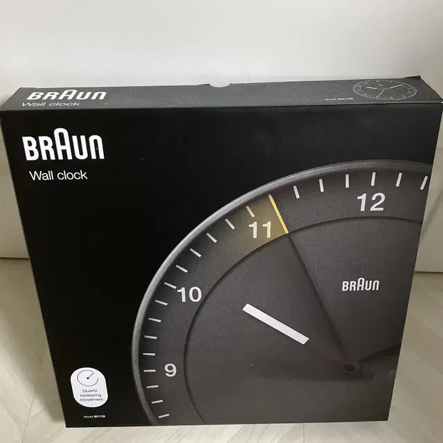 braun bc17b 브라운 벽시계 블랙 새상품