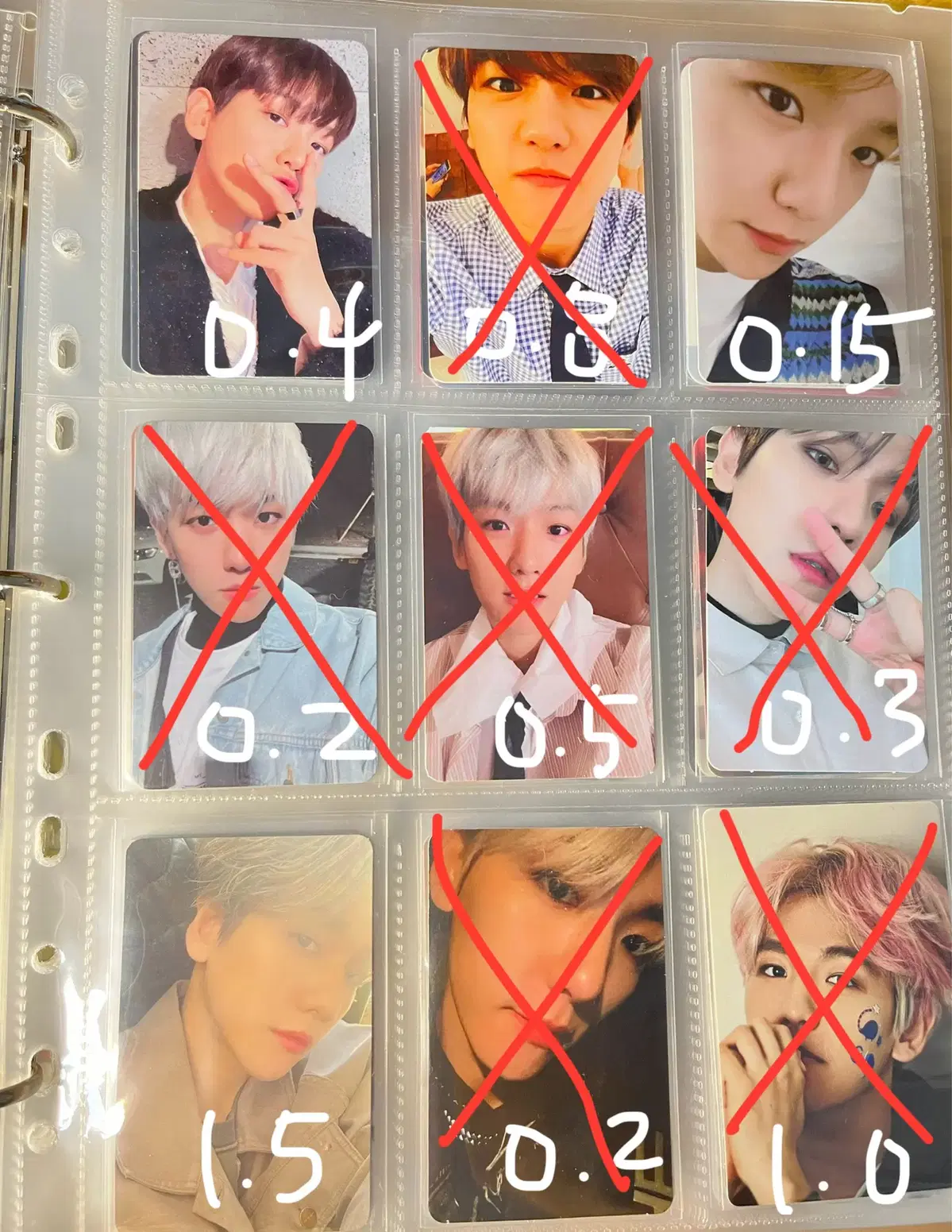 (Enulable)exo photocard bulk wts