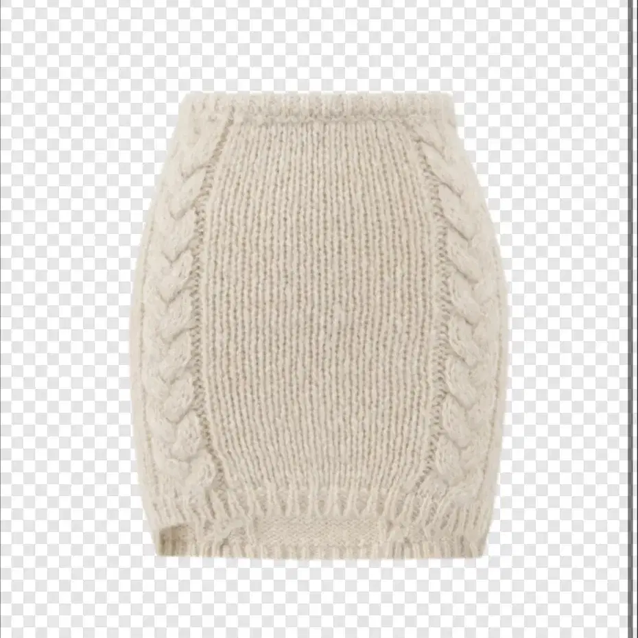 글로니 Heart Wave Knit Skirt Beige