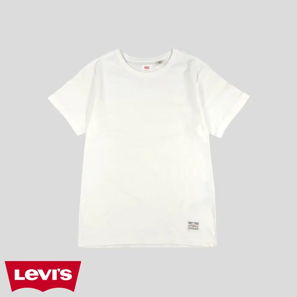 Levi's White Simple Plain Boxpatch Heavy Cotton 100% Cotton Short Sleeve T-Shirt S-