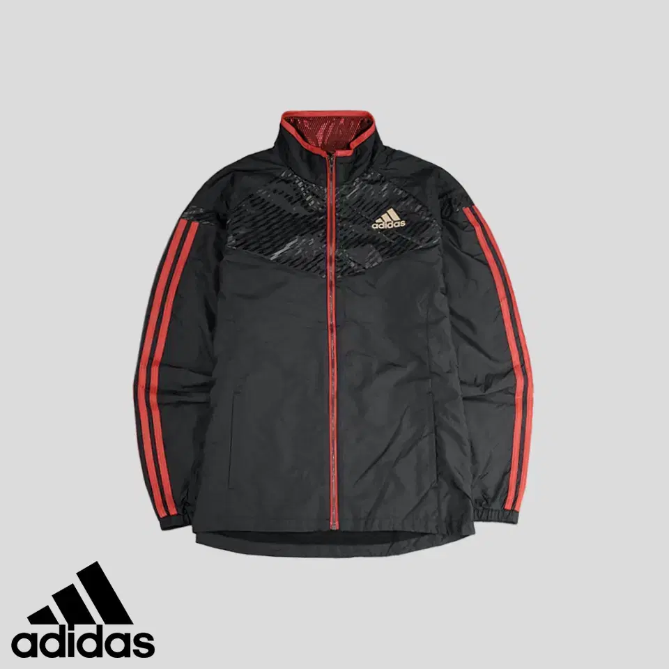 Adidas JP Red Tricot Lined Glossy Light Padded Windbreaker M