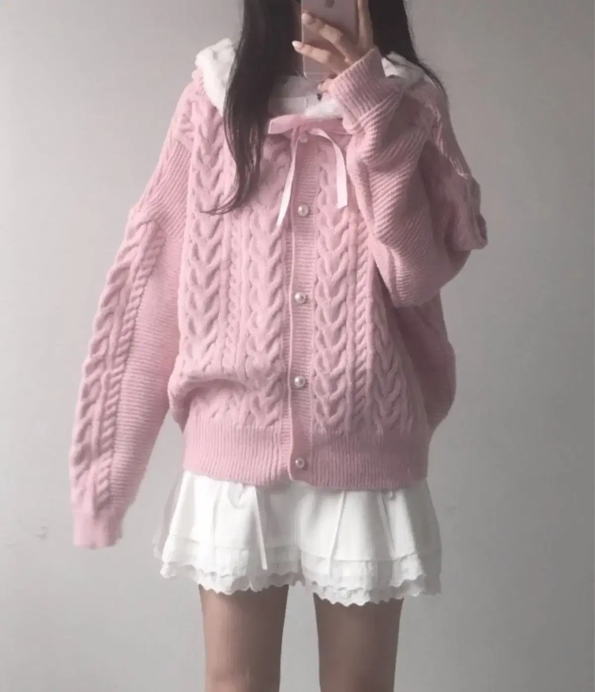 Supply) Jet Jetty Snow Bunny Pink Cardigan