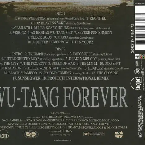 Wu-Tang Clan - Wu-Tang Forever (2CD) 유럽반