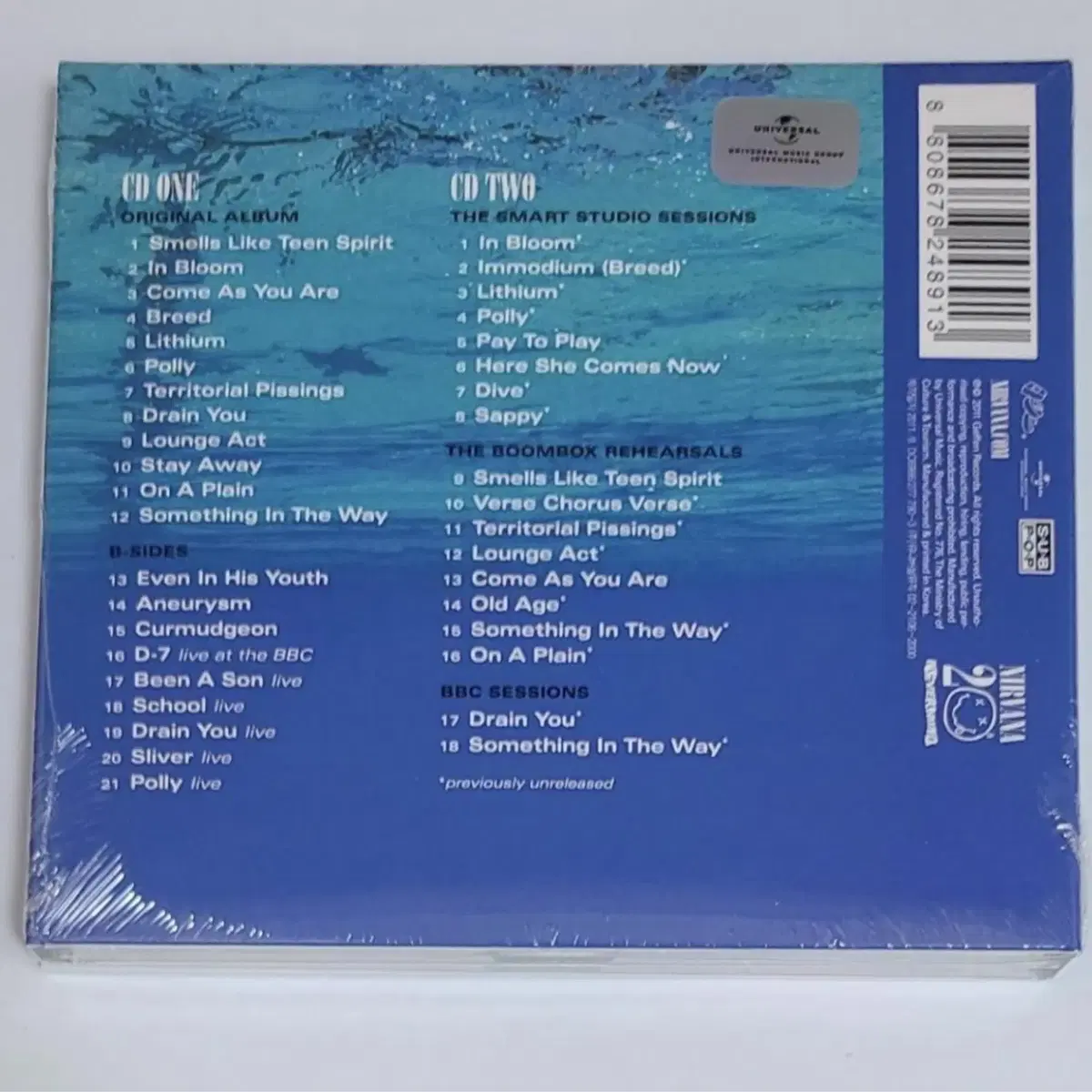 너바나 Nevermind 20주년 2CD 앨범 시디 CD 커트 코베인