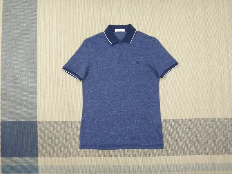 (M/95) Beanpole Men's bloo Delight Linen Collar T-shirt