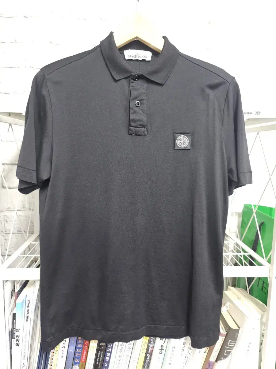 Genuine/Stone Island Logo Patch Men's yeoreum Polo Short-Sleeved T-Shirt (95) MH81