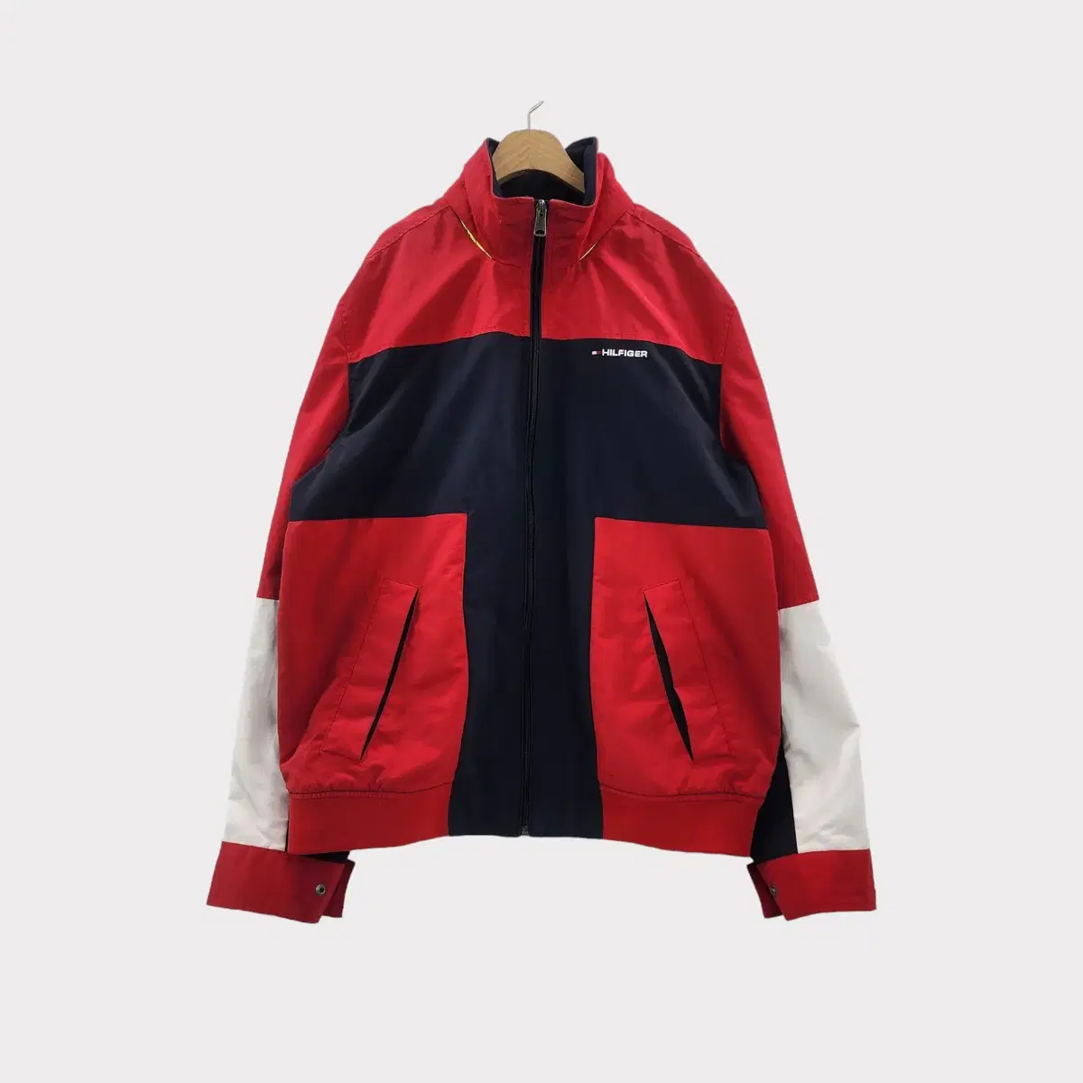 [L] TOMMY HILFIGER 타미힐피거 남성 컬러블럭 바람막이 자켓