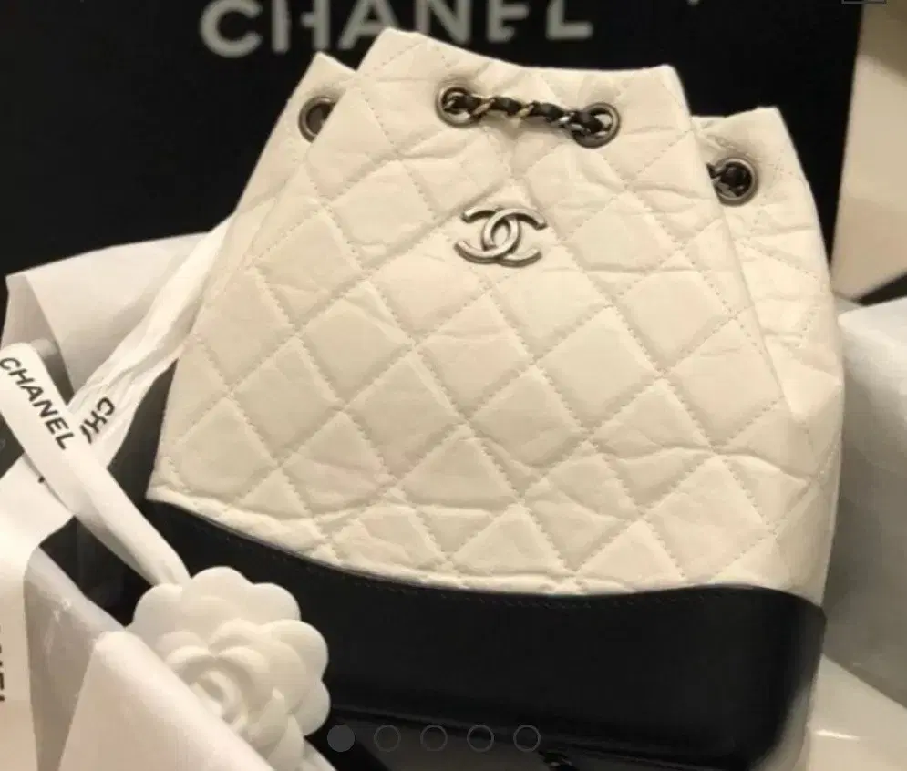 Chanel Gabrielle Small White Backpack