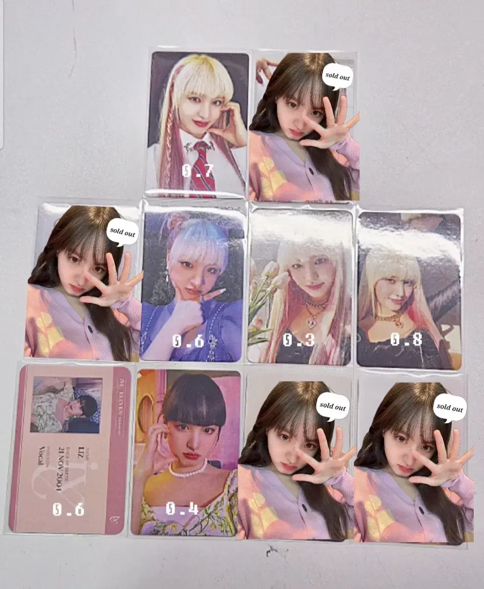 Liz photocard bulk wts