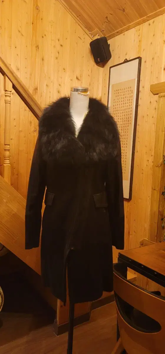 Sheepskin natural fur coat