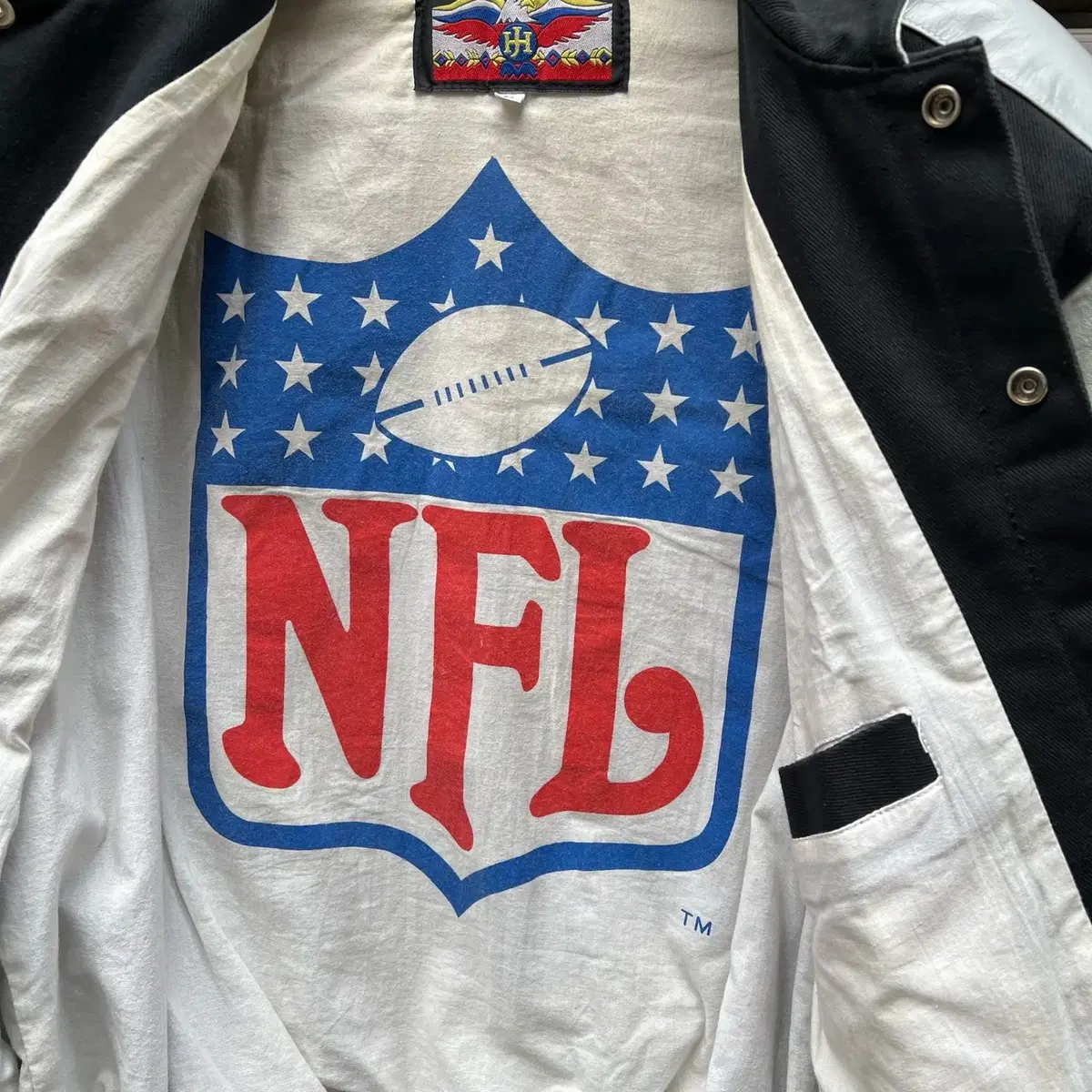 90s 제프해밀턴 NFL 댈러스카우보이스 가죽 바시티자켓