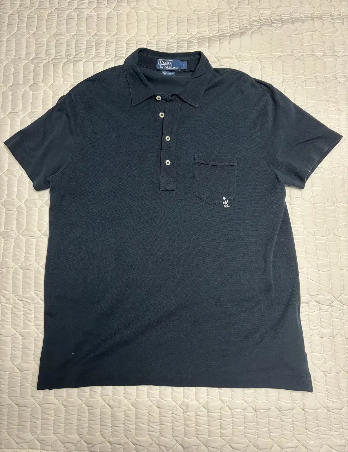 Polo Ralph Lauren Navy blue short-sleeved karati L