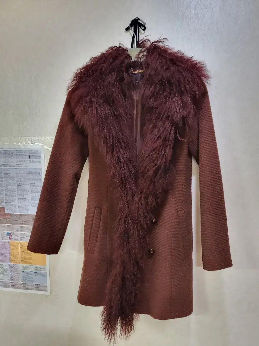 <역시즌> YETSU Sheep Fur Coat, Size 55