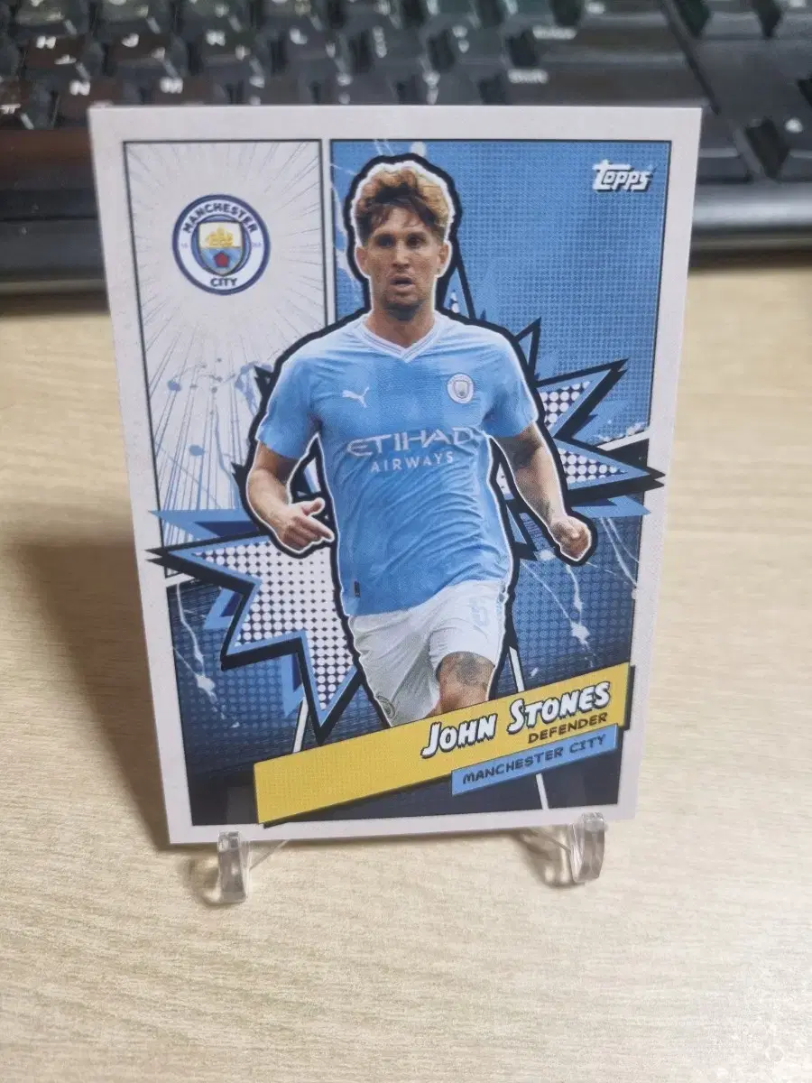 23Tops Manchester City zone Stones Insert Football Card