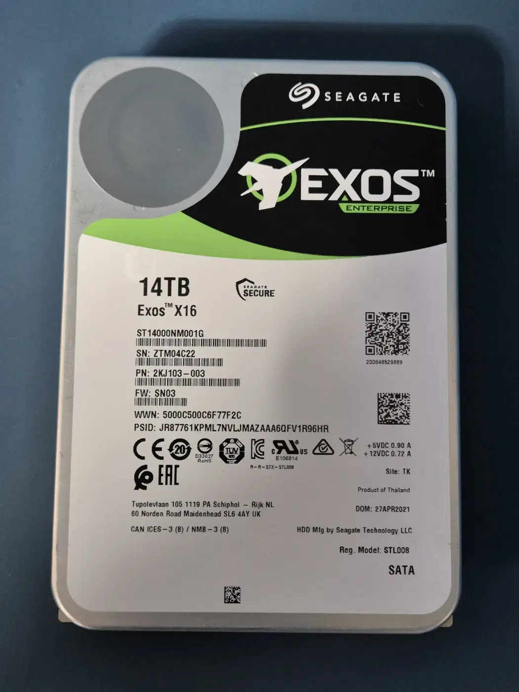 시게이트 EXOS X16 14TB 14테라 HDD SATA