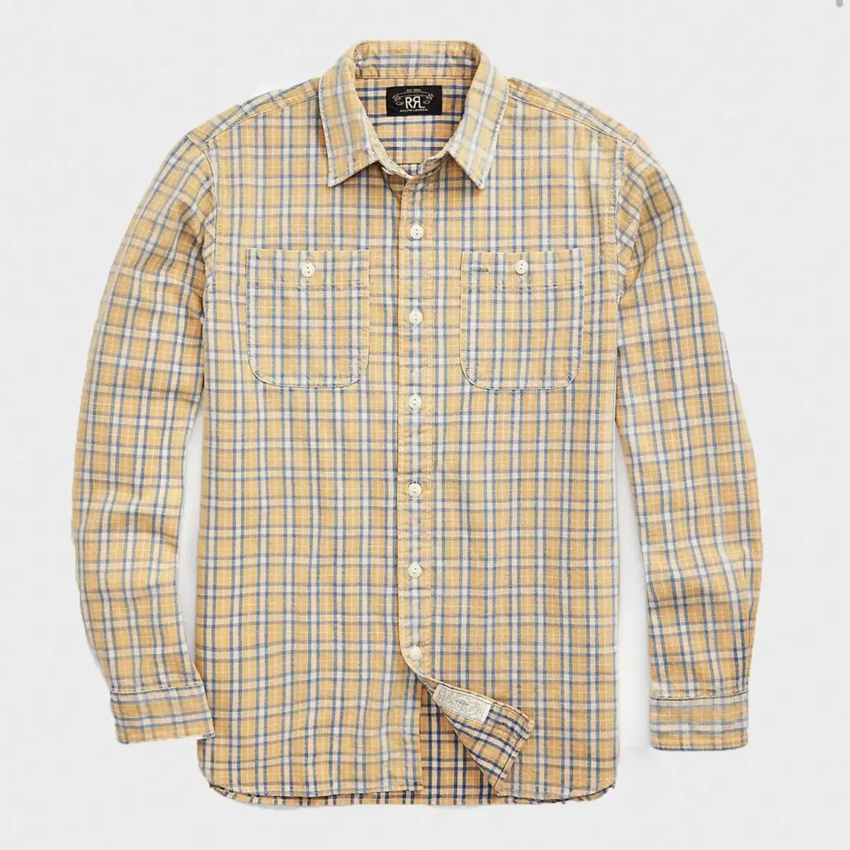 Rrl plaid woven work shirt