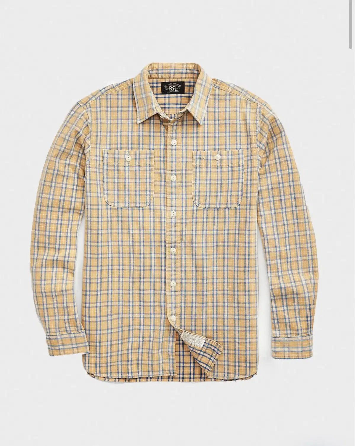 Rrl plaid woven work shirt