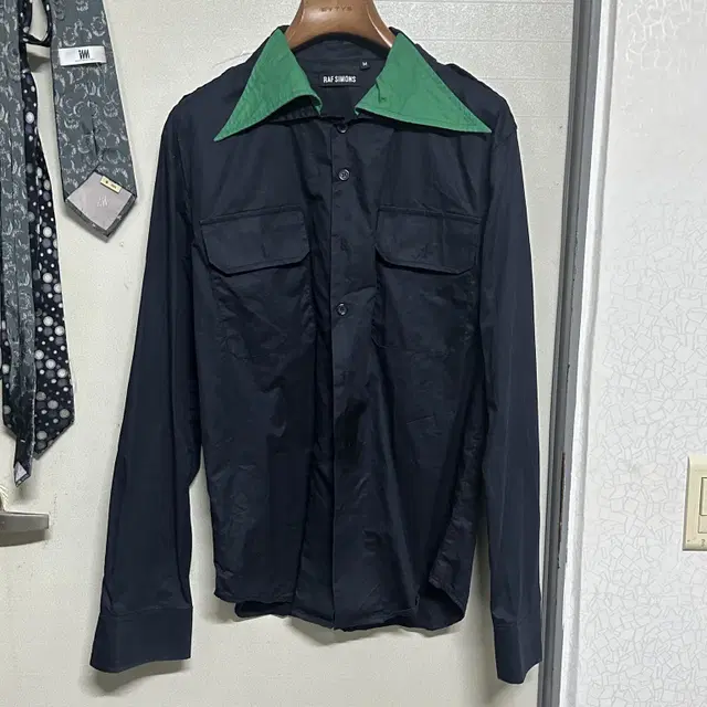 raf simons big collar shirt