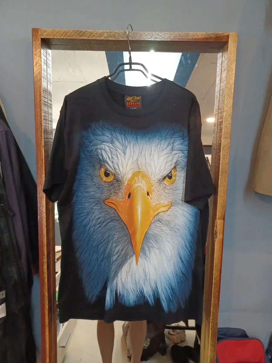 high defintion eagle printing short sleeve L