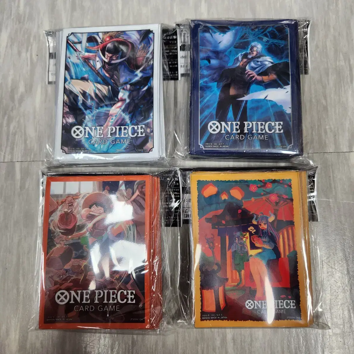 원피스 tcg 카드게임 오피셜 슬리브7탄 4종