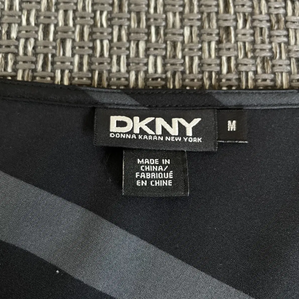 도나카란뉴욕 DKNY 블랙 패턴 코튼 여름 반팔 원피스 M