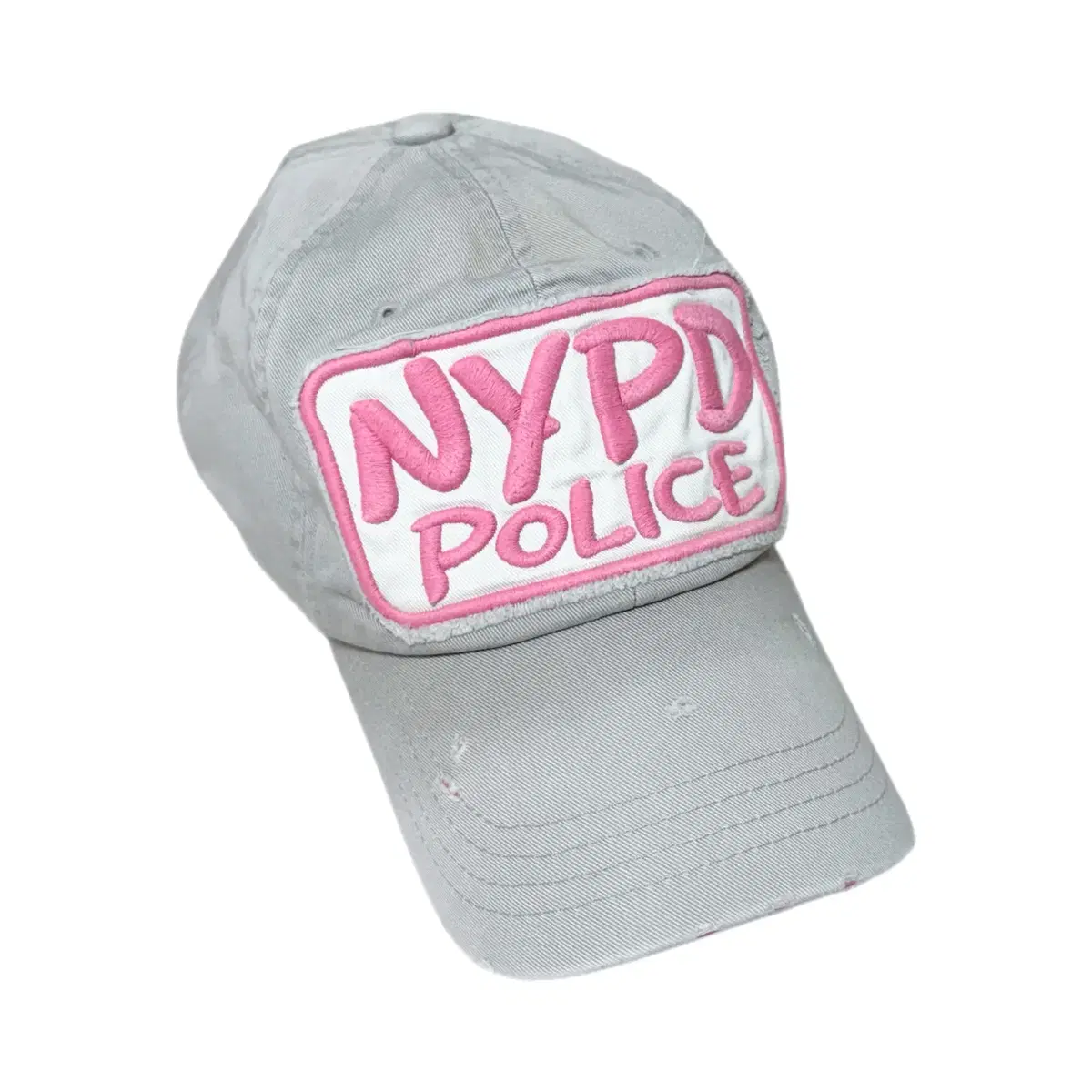 빈티지 y2k NYPD 볼캡 연그레이 핑크 모자