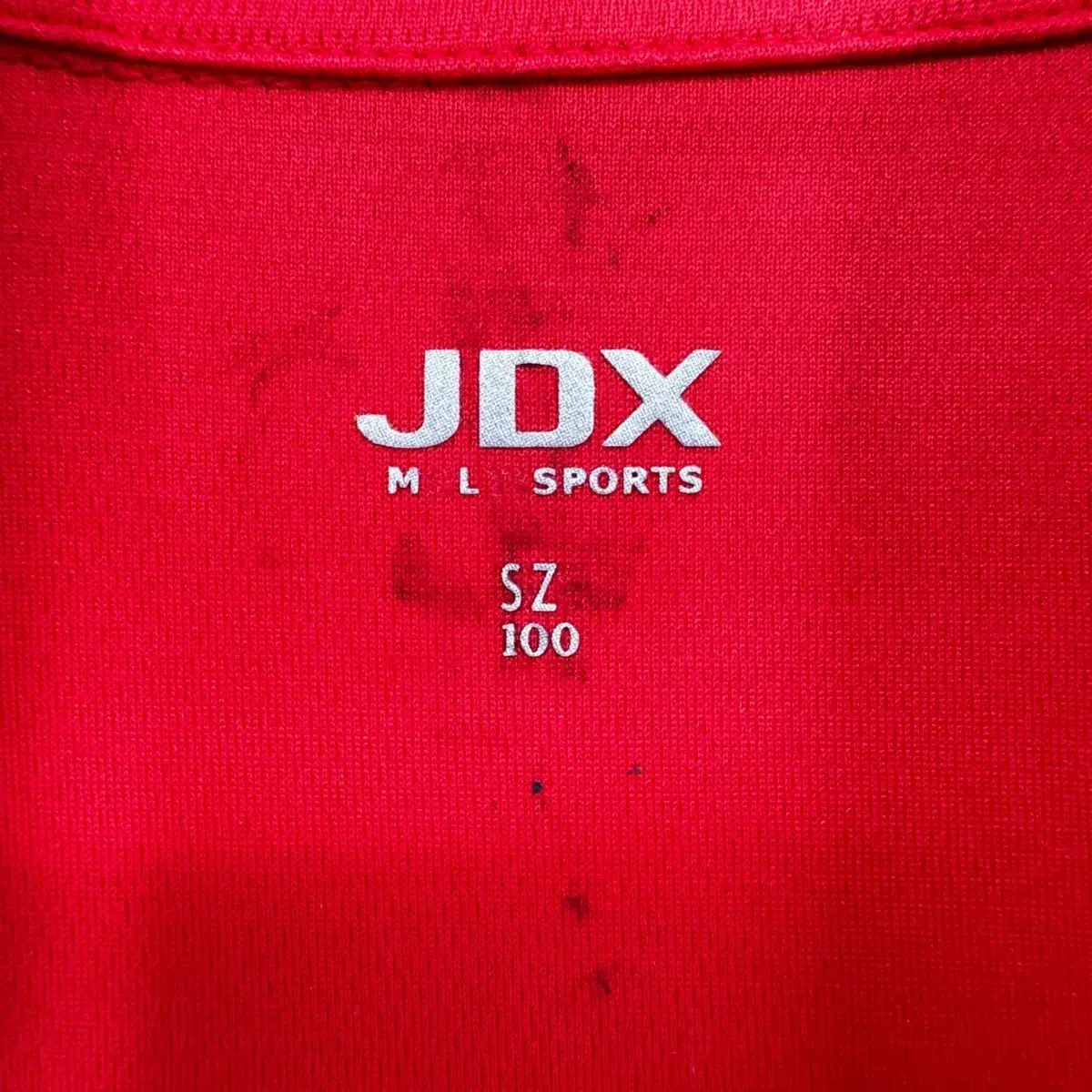 JDX 반집업 반팔 티셔츠 (100 size / RED)