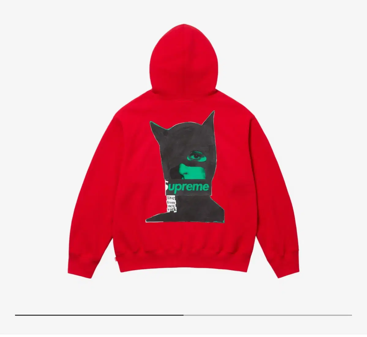 Quick sale)Supreme Catwoman Hooded Sweatshirt Red