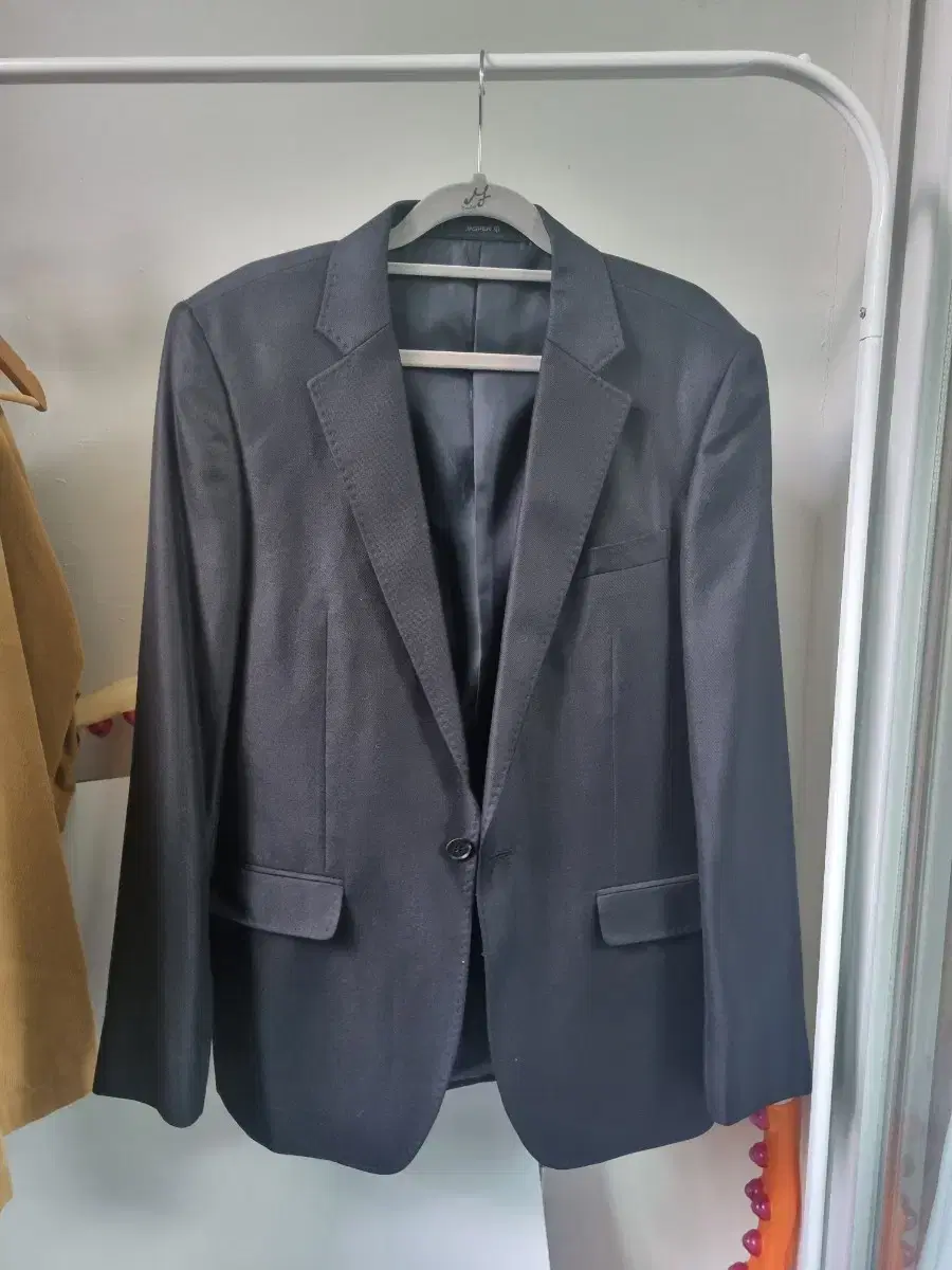 Jasper One-Button Suit Jacket My Black L 100