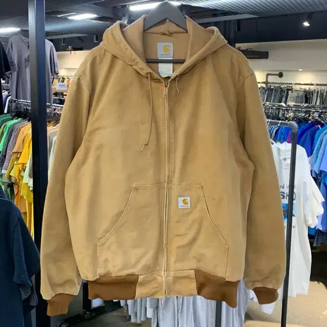 CARHARTT  J131 BRN 200812제조 덕 액티브  집업 L