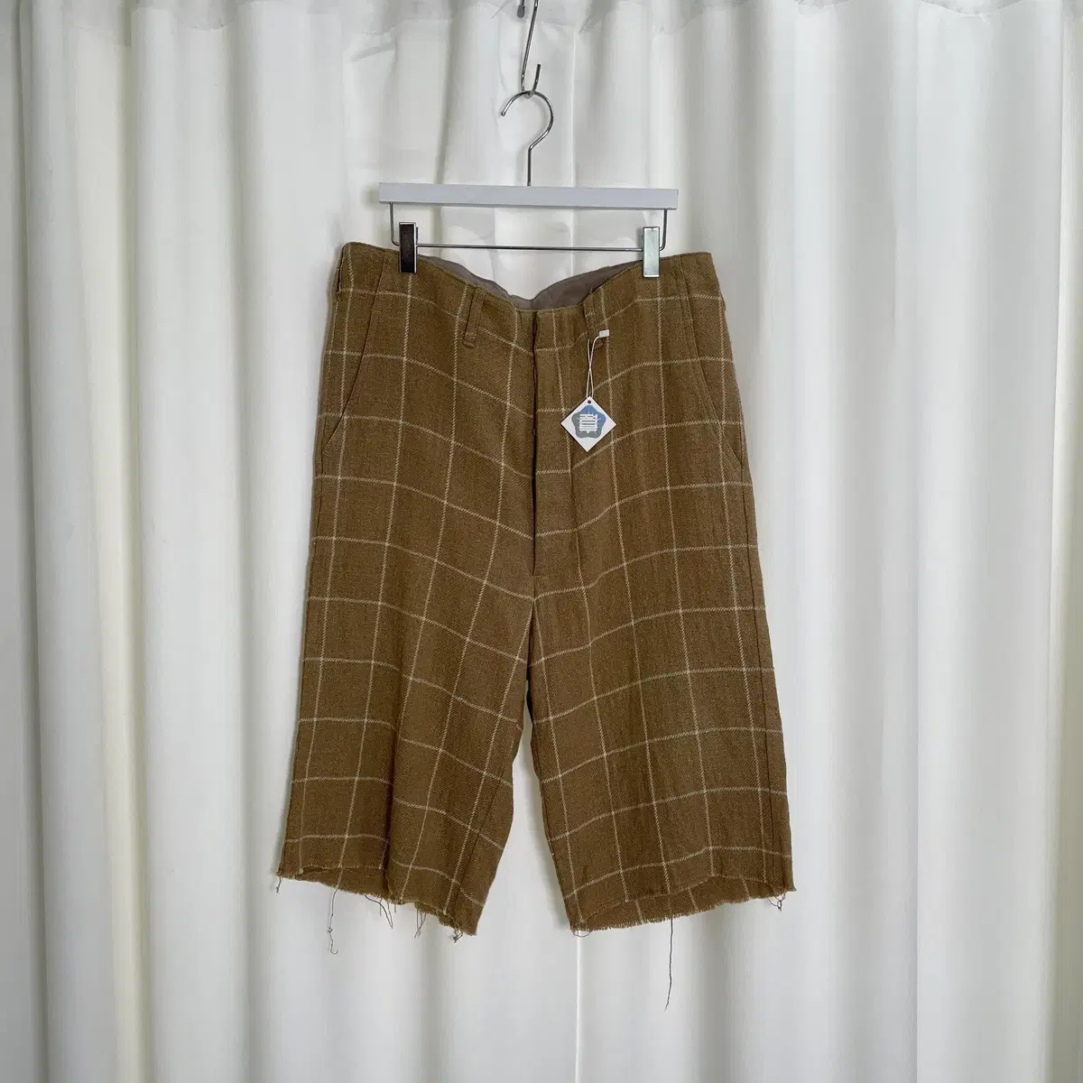 UNUSED Beige wool checked vahn